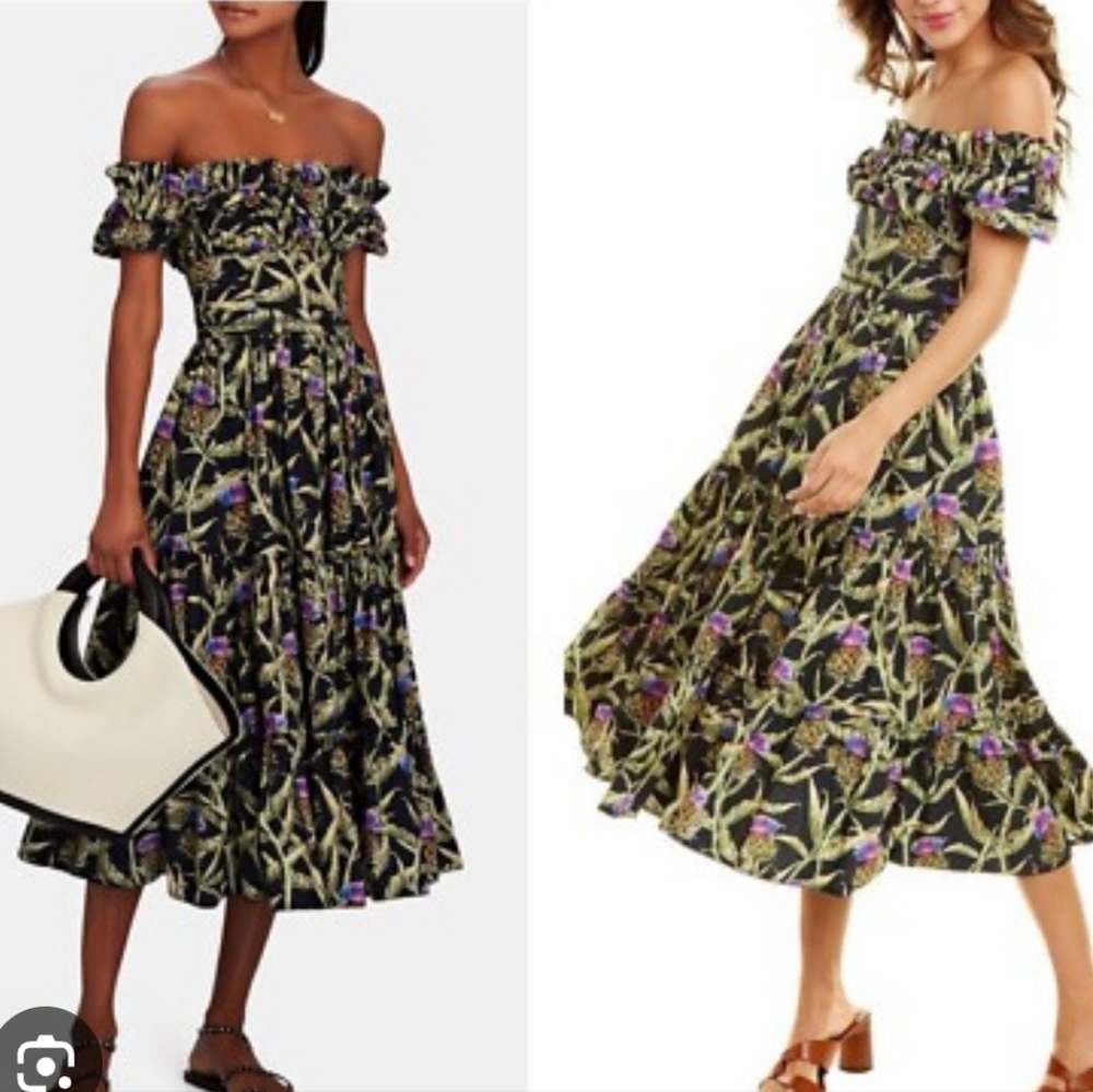 NWT Agua Bendita Banana Off-Shoulder Dress XS